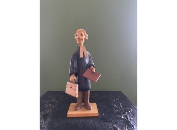 Barrister Wooden Sculpture