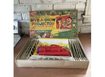 1963 Give A Show Projector With Slides - Flintstones, Yogi Bear, Jetsons