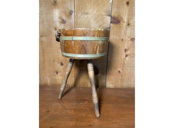 Vintage 3 Legged Wooden Sewing Box