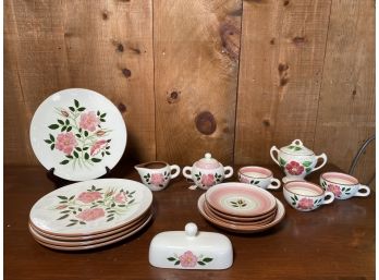 Strangl Pottery,  Wild Rose - 15 Pieces