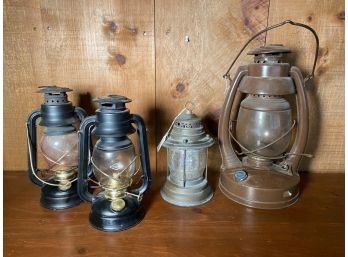 Vintage Set Of Kerosene Lanterns - Set Of 4