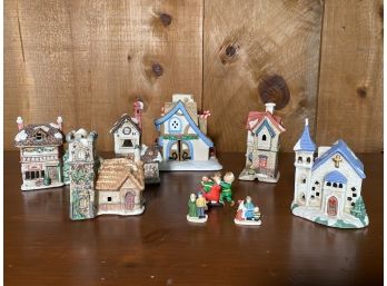 Ceramic Six Piece Christmas Village