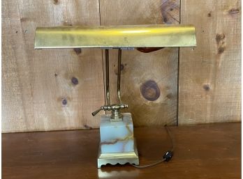 Arabescato Oro Polished Marble/Brass Piano Or Desk Lamp