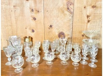 Vintage Depressionware Glasses - Set Of 34