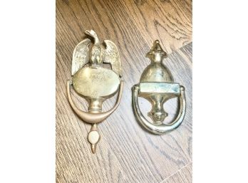 Pair Of Brass Doorknockers