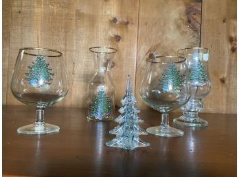 Holiday Hand Painted Glassware