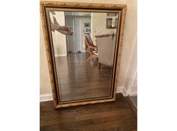 Impressive Wood Carved Beveled Wall Mirror