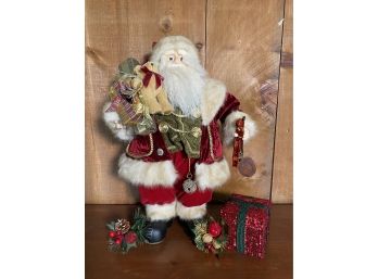 Plush Santa Claus With Violin