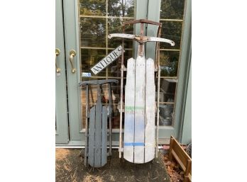 Pair Of Vintage Flexible Flyer Sleds