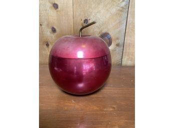 Mid Century Modern Red Aluminum Apple Ice Bucket By Henry & Miller Kraftware