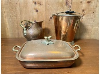 Wonderful Copper & Brass 3 Piece Set