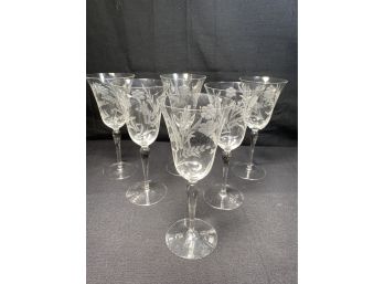 Crystal Wine Glasses - Set Of 6