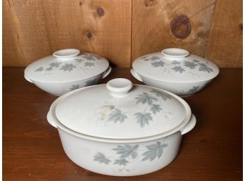 Vintage Noritake China Covered Casseroles - Set Of 3