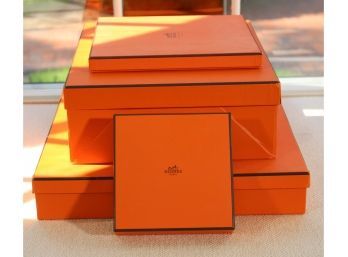 Four Hermes BOXES ONLY