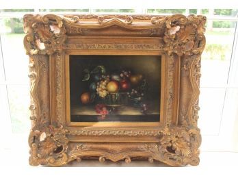 Oil On Canvas Still Life Signed By Artist