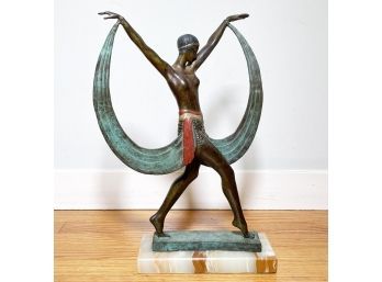 A Vintage Art Deco Erte Bronze