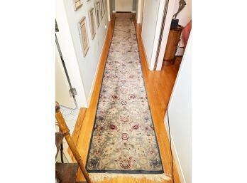 A Long Vintage Wool Oriental Runner