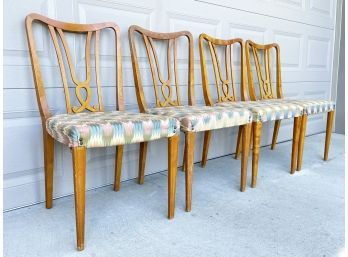 A Set Of 4 Mid Century Dining Chairs