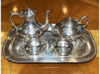 A Vintage Sheffield Electroplated Silver Tea Service