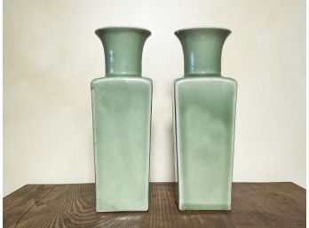 A Pair Of Art Deco Chinese Vases