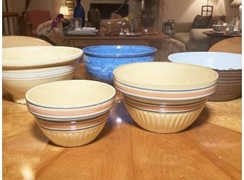 Primitive Vintage American Mixing Bowls