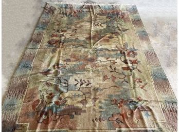 An Antique Art Deco Oriental Wool Rug