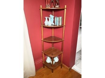 A Wood Corner Shelf