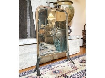 A Gorgeous Art Deco Brass And Cut Glass Fireplace Screen