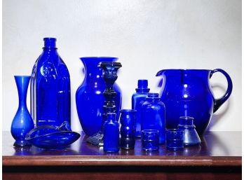 A Cobalt Glass Collection