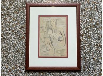 A Framed Abstract Sketch, Louis Wolchacek