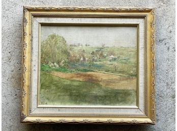 A Vintage Oil On Board, Landscape Scene