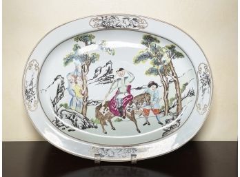 A Vintage Mottahedeh Reproduction Chinese Export Platter From The Nelson Rockefeller Collection