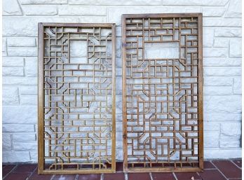 A Pair Of Decorative Vintage Asian Panels