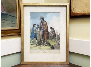 An Antique Hand Colored Engraving