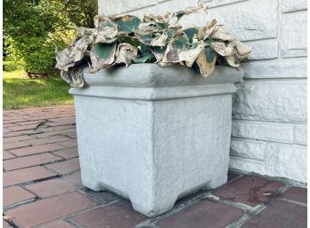 A Modern Cast Stone Planter