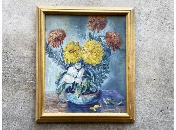 A Vintage Still Life In Impasto Style By Carol Robinson