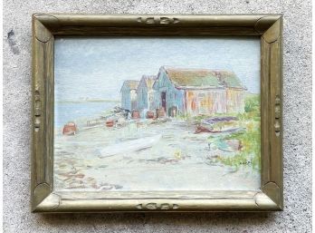 A Vintage Oil On Board, 'Minister's Point, Chatham, Mass' By Guido Carpi