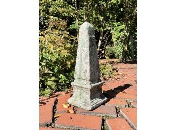 A Cast Stone Garden Obelisk