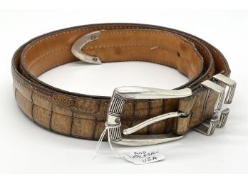 Martin Dingman - Size 38 - Alligator & Calfskin Belt