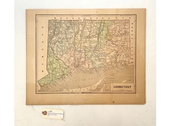 Antique Map Of Connecticut