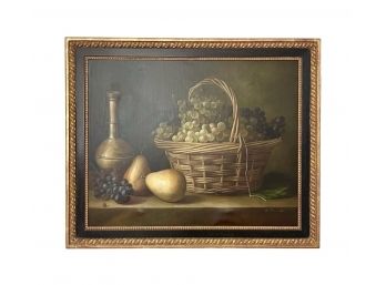 Large Still Life Oil On Canvas Signed H Schmidt