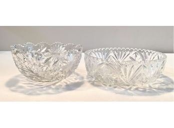 Lot Of Two Cut Glass Bowls