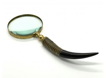 Brass & Horn Handle Magnifying Glass