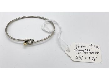 Tiffany Sterling 925 Bracelet W/ 18K 750 Tip