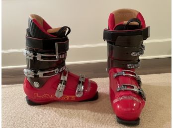 Lange Ferrari Red Ski Boots, Men's Size 27/27.5