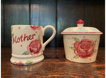 Pink Roses By Emma Bridgewater 'Mother' Mug & Sugar Bowl, Make In UK