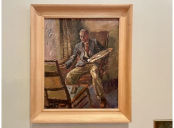 Clifford Hall (British, 1904 - 1973) Self Portrait Original Oil Painting