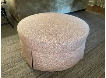 Impeccably Tailored Round Ottoman