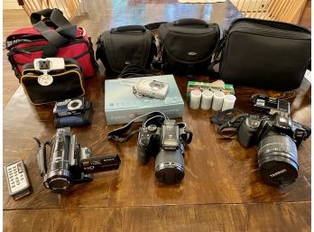 Camera Collection - Digital, Film & Camcorder From Minolta, Canon & Sony