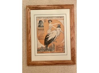 Custom Framed Vintage NY Theater Advertisement 'Hitchy-Koo Of 1919' Music & Lyrics By Cole Porter